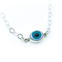 COLLAR OJO TURCO SOLITARIO TURQUESA