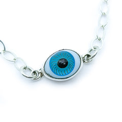 COLLAR OJO TURCO SOLITARIO TURQUESA