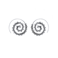 Arracada Espiral Fibonacci Plata Fina 925