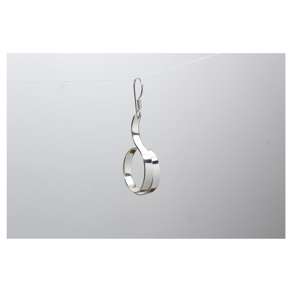 Arete Largo Minimalista Plata 925