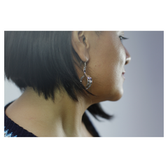 Arete Largo Minimalista Plata 925