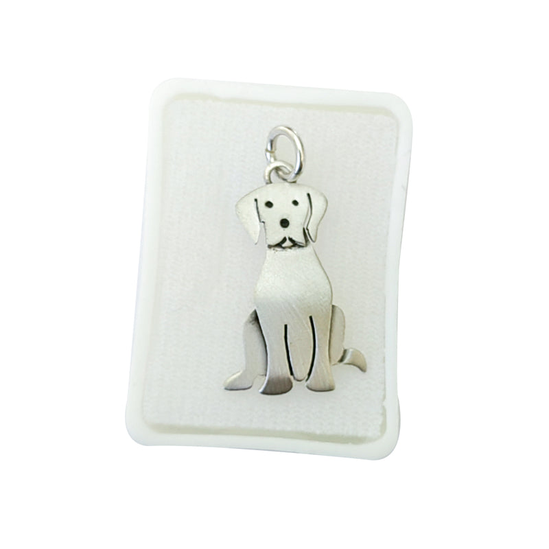 Dije Perro Mascota Sentado Plata 925
