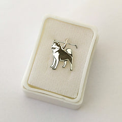 DIJE PERRO RAZA AKITA PLATA FINA 925