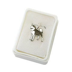 DIJE PERRO RAZA AKITA PLATA FINA 925
